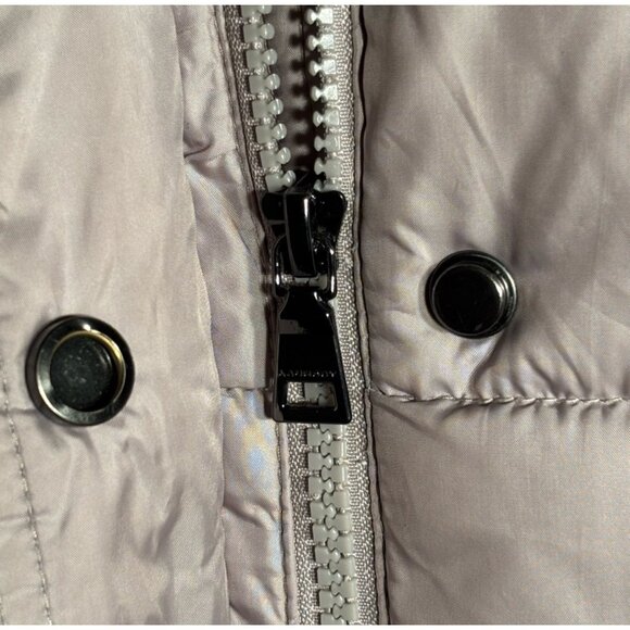 Long Puffer Coat with Fur Trim and Hood Laundry By Shelli Segal - Picture 7 of 9